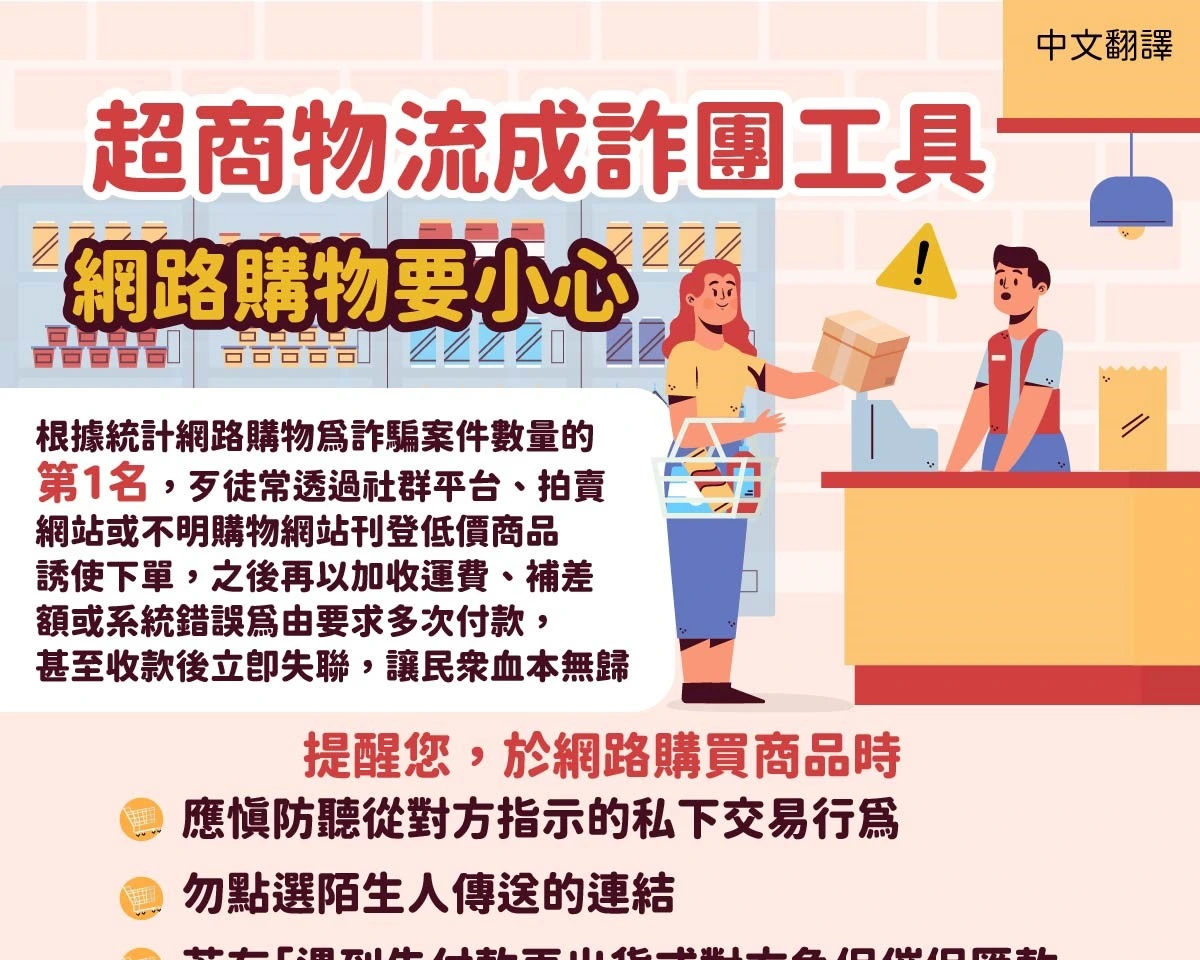 1150112 超商物流程詐團工具 網路購物要小心
