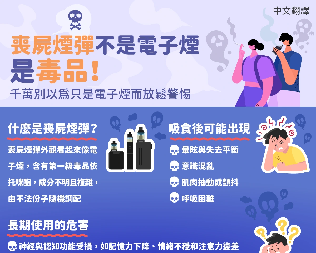 1150910 喪屍煙彈不是電子煙，是毒品！
