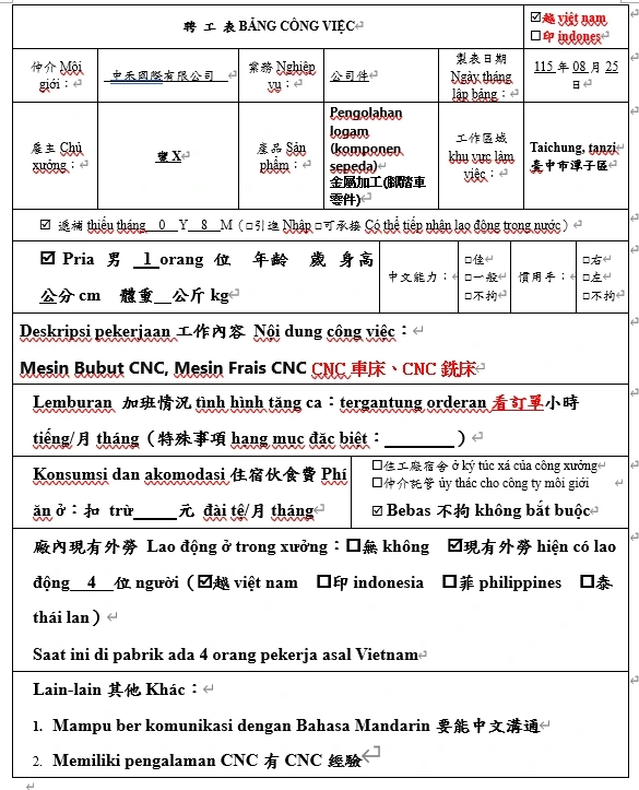【tanzi 潭子】Pengolahan logam (komponen sepeda) 金屬加工(腳踏車零件)